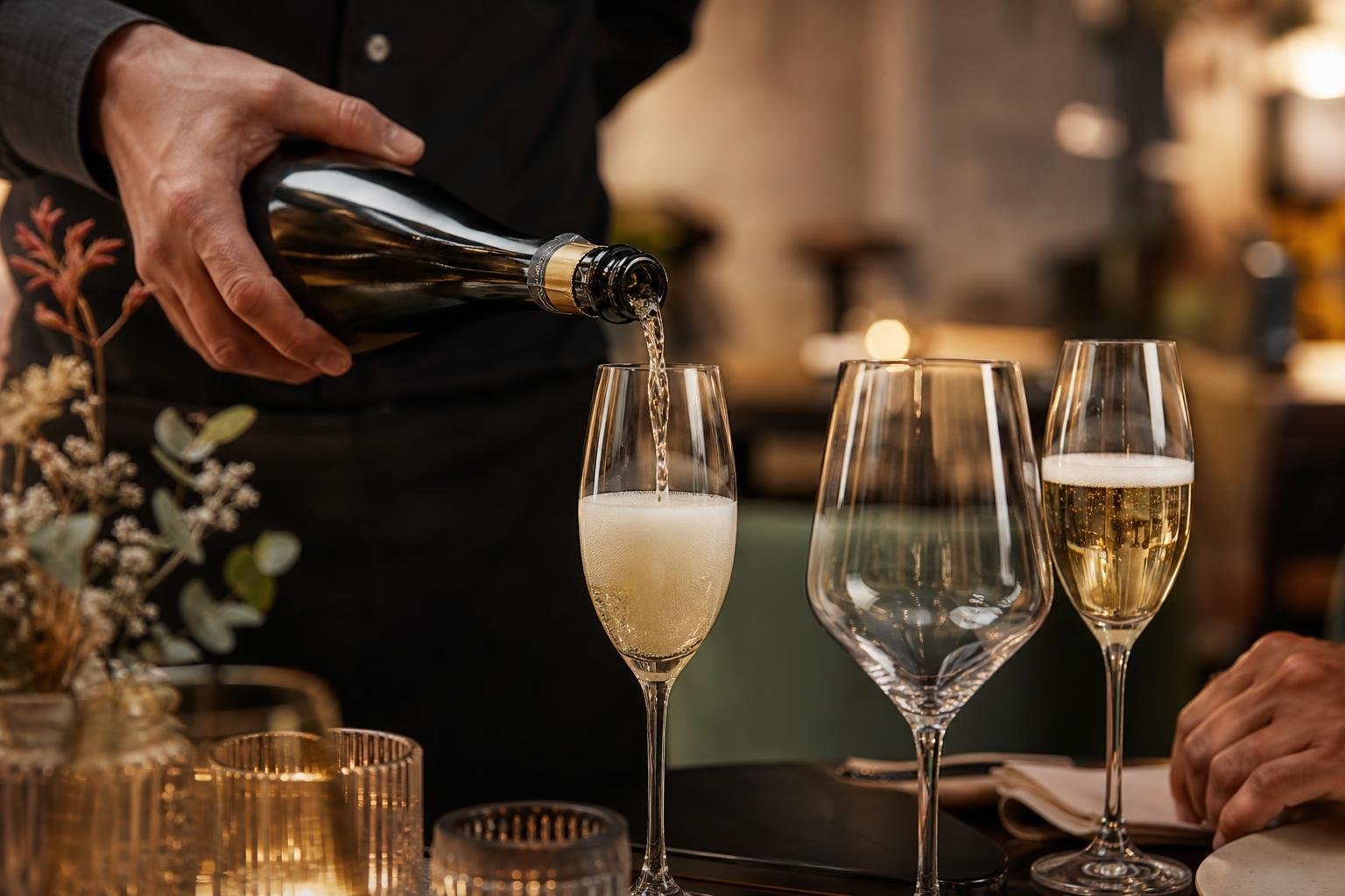 KI-Illustration zum Thema Geburtstag im CAVOS Stuttgart: Prosecco für Eure Runde ab 7 Personen